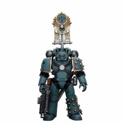 Warhammer The Horus Heresy figurine 1/18 Sons of Horus MKIV Tactical Squad Legionary with Legion Vexilla 12 cm