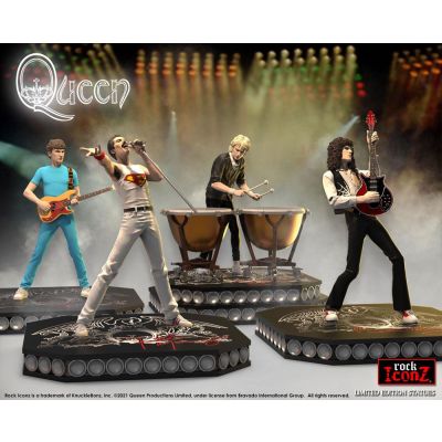 Queen pack 4 statuettes Rock Iconz Limited Edition   23 - 25 cm