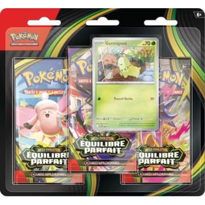 Pokémon JCC - Pack de 3 Boosters sous blister Méga-Évolution - ME03 Équilibre Parfait Germignon- FR