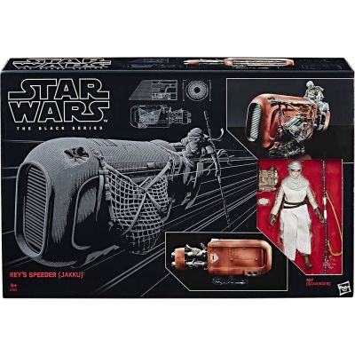Star Wars  Figurine - Black Series - Rey et Son Speeder
