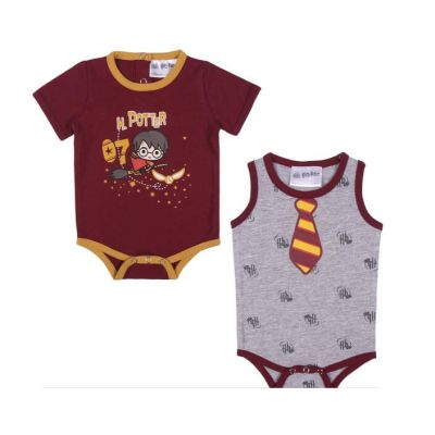 HARRY POTTER Boîte 2 bodys bébé en jersey  9 mois