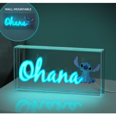 LILO & STITCH - Ohana - Lampe Led Neon 15.5x30.5cm