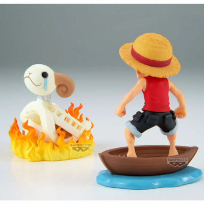 ONE PIECE - Luffy & Going Merry - WCF Log Stories Figurine 8cm