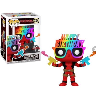 MARVEL - POP Marvel N° 783 - Deadpool "Lunettes D'Anniversaire"