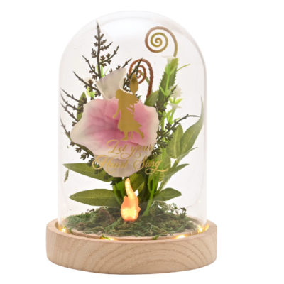 DISNEY PRINCESSES - Vaiana - Cloche Florale avec Lumière Néon