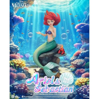 LA PETIT SIRENE - Ariel & Sebastien - Statuette Master Craft 42.8cm
