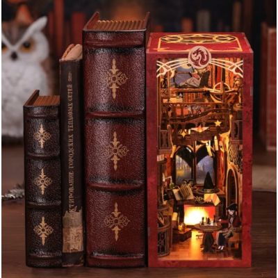 BOOK NOOK KIT - DIY - Salle Commune Flâme - 226pc + Eclairage LED