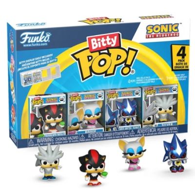 SONIC - Bitty Pop 4 Pack 2.5cm - Shadow