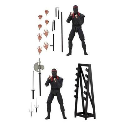 Les Tortues ninja pack 2 figurines Foot Soldiers with Weapons Rack 18 cm