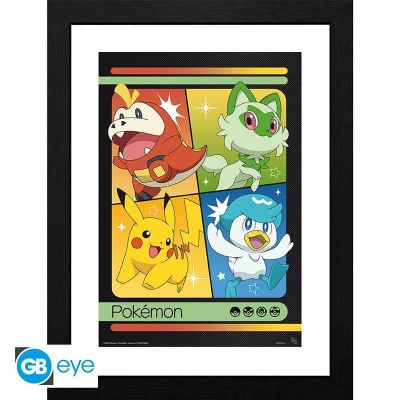 POKEMON - Tirage encadré "Starters Écarlate et Violet" (30x40)