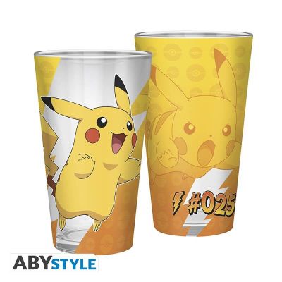 POKEMON - Verre XXL - 400 ml - Pikachu effet métal