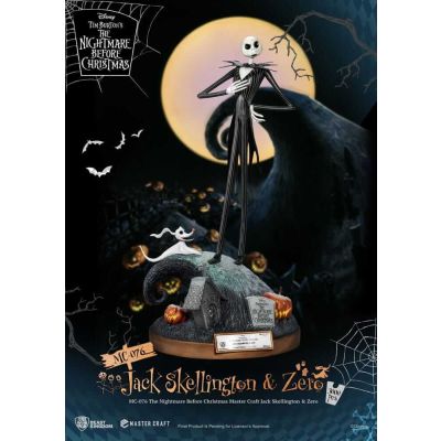 L Étrange Noël de monsieur Jack statuette Master Craft Jack Skellington et Zero 39 cm