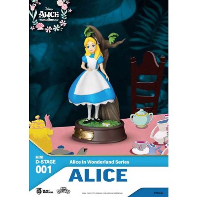 Alice au pays des merveilles statuette PVC Mini Diorama Stage Alice 10 cm