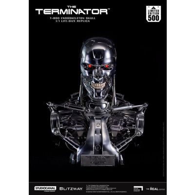 Terminator buste 1/1 The Real Series T-800 Endoskeleton Skull 50 cm