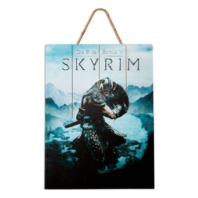 The Elder Scrolls V: Skyrim tableau en bois WoodArts 3D Aereal Attack 30 x 40 cm