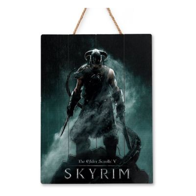 The Elder Scrolls V: Skyrim tableau en bois WoodArts 3D Dragonborn 30 x 40 cm