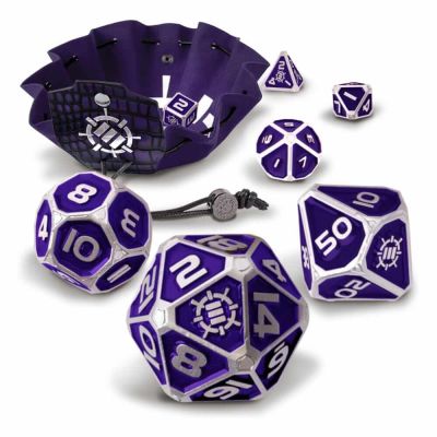 Enhance Tabletop Series Métal RPG Set de cubes Purple