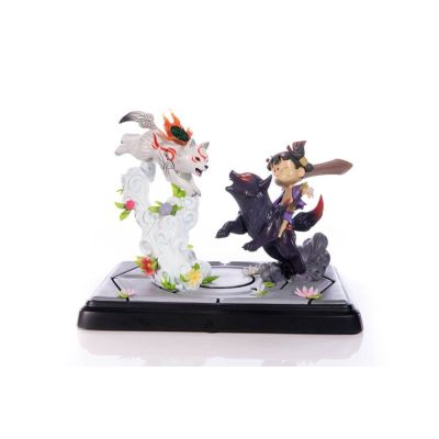 Okamiden statuette Chibiterasu vs. Dark Chibiterasu & Possessed Kuni   33 cm