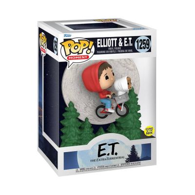 E T  l extra-terrestre POP! Moment Vinyl figurine Elliot and ET Flying (GITD)  9 cm