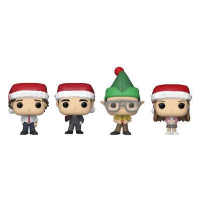 The Office Holiday 2022 pack 4 figurines Pocket POP! Vinyl Tree Holiday Box 4 cm