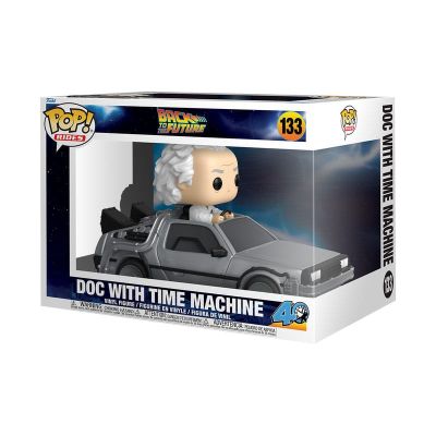 Retour vers le futur POP! Rides Deluxe Vinyl figurine Doc w/Time Machine 9 cm