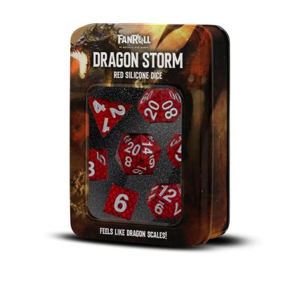 Dragon Storm pack dés Sharp Edge Silicone Red Dragon Scales (7)
