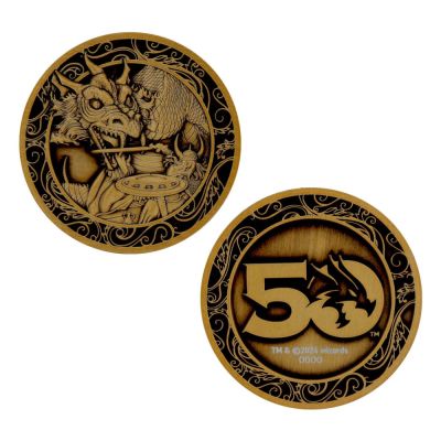 Dungeons & Dragons pièce de collection 50th Anniversary Antique Gold Edition 4 cm