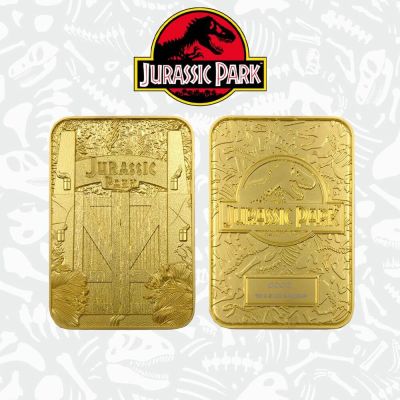Jurassic Park réplique Metal Entrance Gates (plaqué or)