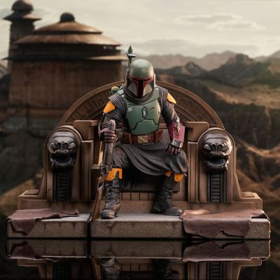 Star Wars: The Mandalorian statuette Premier Collection 1/7 Boba Fett on Throne  24 cm