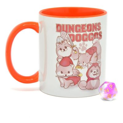 Glassstaff pack mug avec dés D20 Dungeons & Doggos