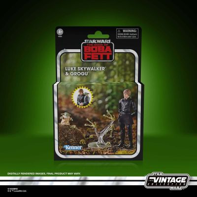 Star Wars: The Book of Boba Fett Vintage Collection figurines Luke Skywalker & Grogu 10 cm