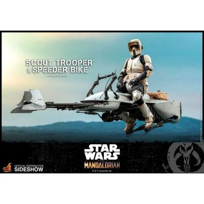 "Paiement 2x" Star Wars The Mandalorian figurine Scout Trooper  Speeder Bike 