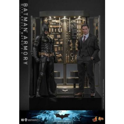 The Dark Knight figurines et diorama Movie Masterpiece 1/6 Batman Armory with Bruce Wayne (2.0) 30 cm