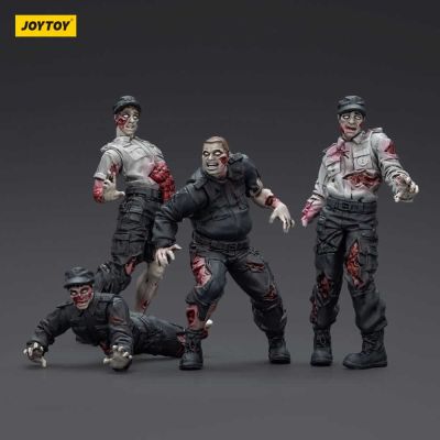 Zombie pack 4 figurines Dark Source Security Guards 8 cm
