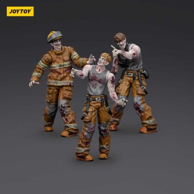 Zombie pack 3 figurines Dark Source Firefighters 8 cm