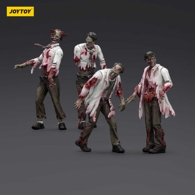 Zombie pack 4 figurines Dark Source Scientists (Male) 8 cm