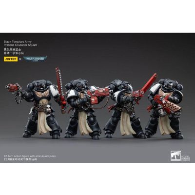 Warhammer 40k pack 4 figurines 1/18 Black Templars Army Primaris Crusader Squad 12 cm