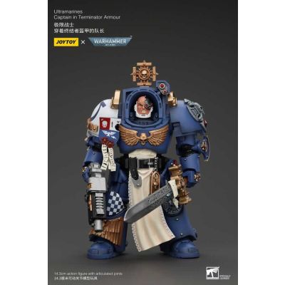Warhammer 40k figurine 1/18 Ultramarines Captain In Terminator Armour 14 cm