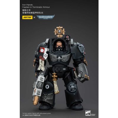 Warhammer 40k figurine 1/18 Iron Hands Captain in Terminator Armour 14 cm