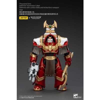 Warhammer The Horus Heresy figurine 1/18 Thousand Sons Sekhmet Terminator Cabal Sekhmet with Combi-Melta and Achea Force Weapon 14 cm