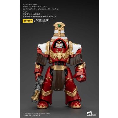Warhammer The Horus Heresy figurine 1/18 Thousand Sons Sekhmet Terminator Cabal Sekhmet Volkite Charger and Power Fist 14 cm