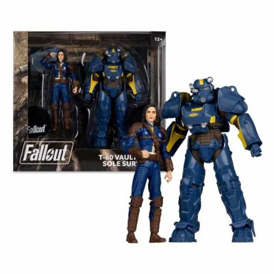 Fallout 4 pack 2 statuettes T-60 Vault Tec & Sole Survivor 18 cm