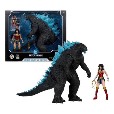 DC Justice League Monsterverse DC Multiverse pack de 2 figurines Wonder Woman Vs. Atomic Blast Godzilla 18 cm