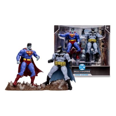 DC Multiverse pack de 2 figurines Bizarro & Batzarro 18 cm