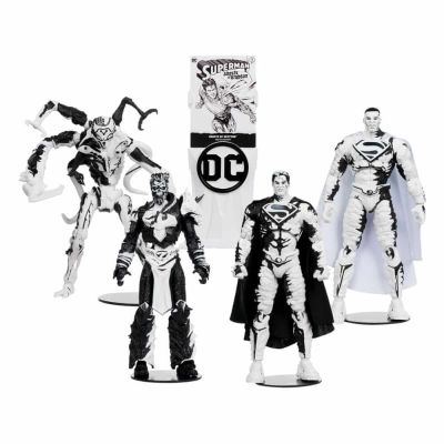 DC Direct Page Punchers figurines et comic book Pack de 4 Superman Series (Sketch Edition) (Gold Label) 18 cm