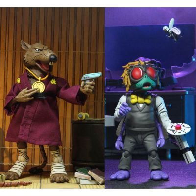Les Tortues ninja pack 2 figurines Splinter & Baxter 18 cm