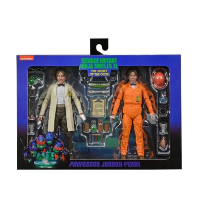 TMNT II: The Secret of the Ooze 2-Pack figurines Lab Coat Professor Perry and Hazmat Suit Professor Perry 18 cm