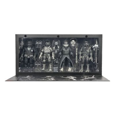Universal Monsters x Teenage Mutant Ninja Turtles pack 4 figurines Turtles Black & White 18 cm
