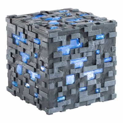 Minecraft réplique Illuminating Diamond Ore Cube 10 cm