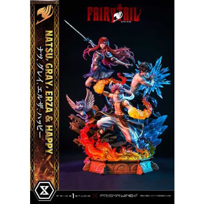 Fairy Tail statuette PVC 1/7 Natsu, Gray, Erza, Happy Deluxe Bonus Version 57 cm